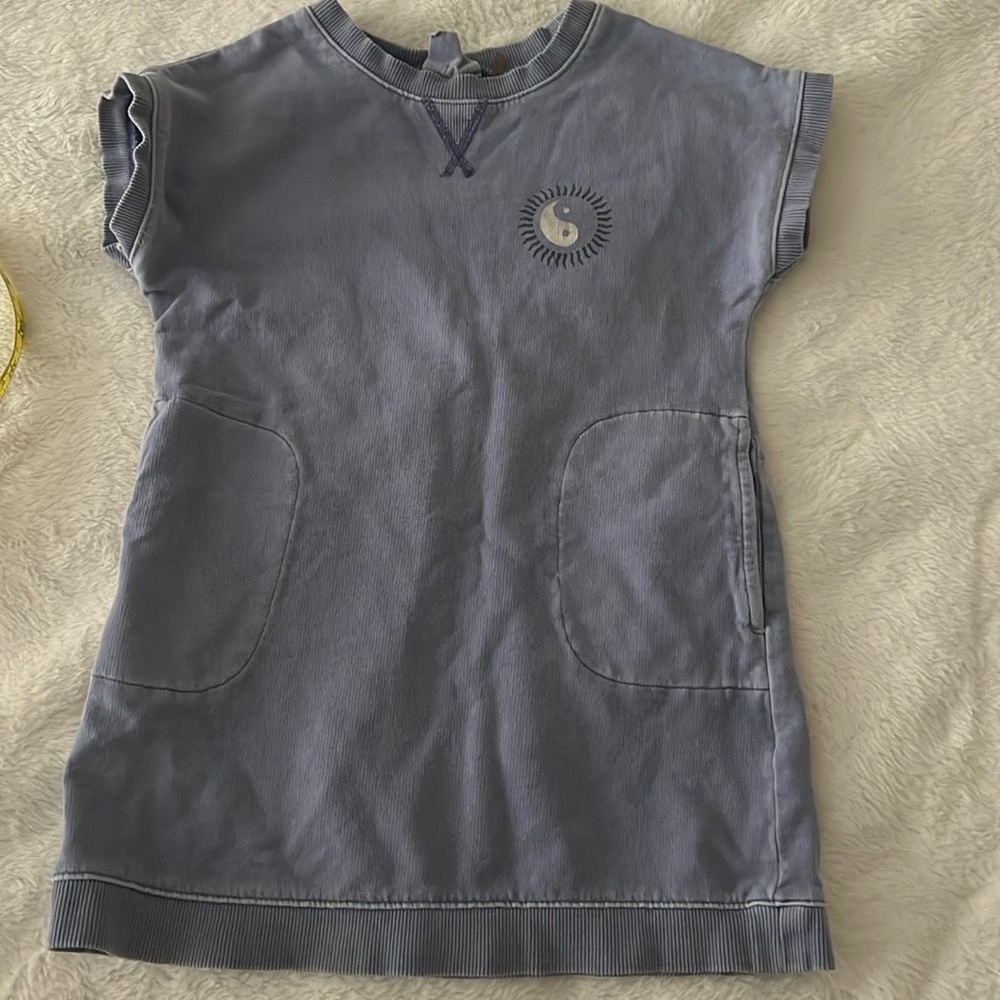 Bells beach cotton on kids t-shirt dress size 3, purple short sleeved
